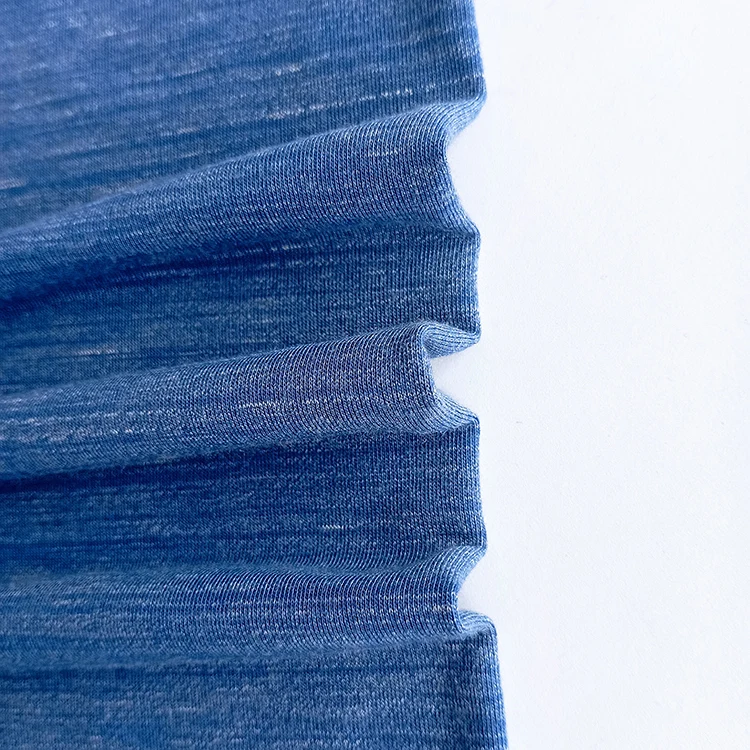 China suppliers NO MOQ free sample polyester viscose melange jersey viscose/polyester fabric