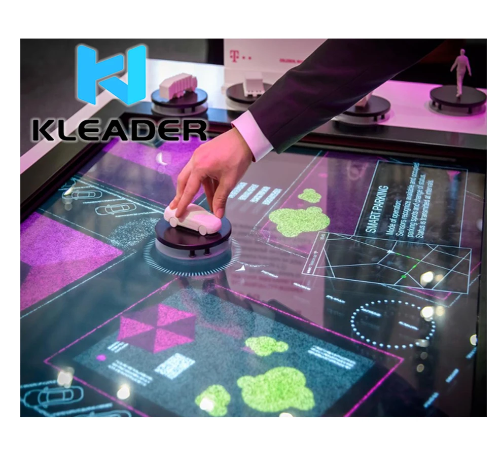 interactive projection tabletop object recognition 3D touch LED table smart display screen ar dynamic digital art virtual video