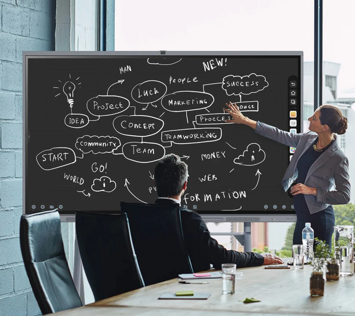 100 Inch Digital Interactive Whiteboard Smart Board For School Or Office Whiteboard