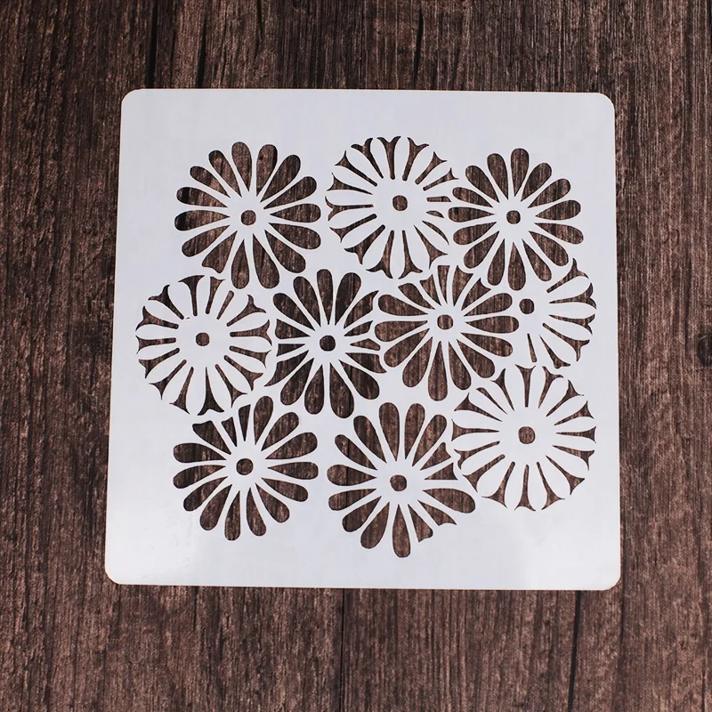 Factory direct selling pet milky white translucent leaf stencil set painting template