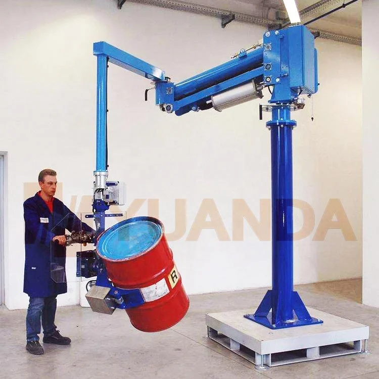 China Intelligent 500kg Small Free Standing Integrated 360 degree Rotating Slewing Articulating Beam Arm Manual Jib Crane 1ton