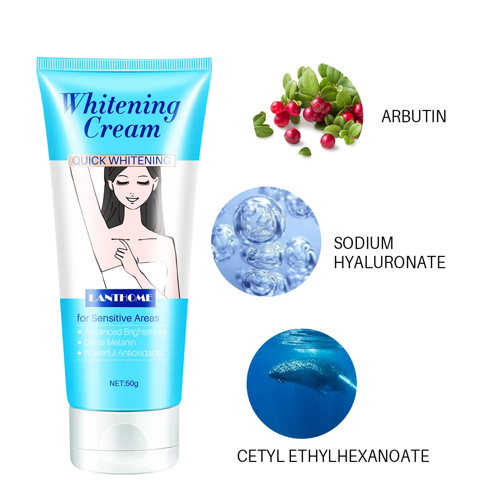 lanthome original fast private label lightening best for face body skin whitening cream for dark skin Sensitive Areas