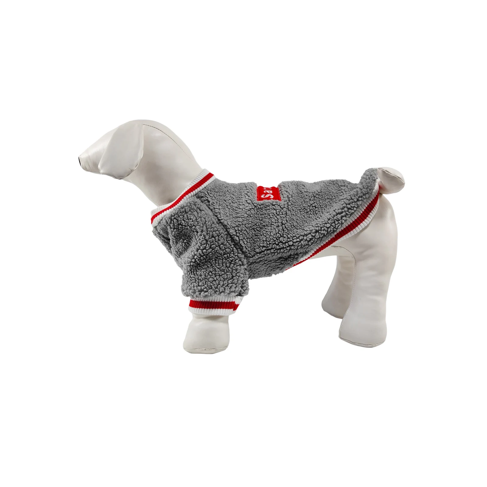 Winter New Smiley Face Doll Plush Hoodie Dog Clothes Cotton Coat