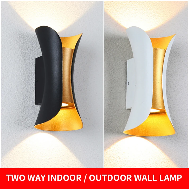 Outdoor Garden Lighting Led Wall Lamp Up and Down White Lamps Power Chip Warm Bracket Wall Light
