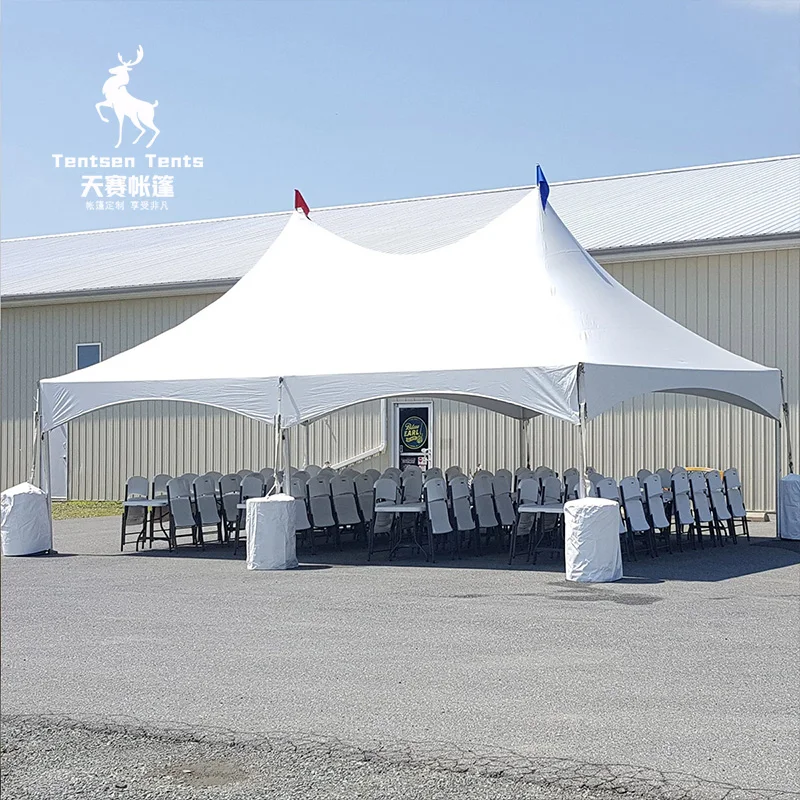 20x20  High Pagoda Frame Style Party Tent White Commercial Grade Canopy for Weddings, Graduations, Parties, and Events