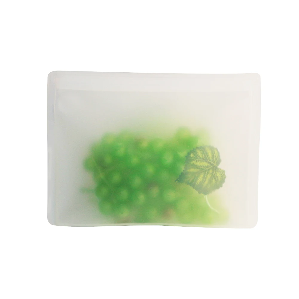 100% Food-grade High Quality Reusable Zipper Custom Logo Sealer Silicone Food Bag
