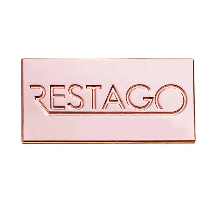 Personalized Leather Bags Metal Engraving Plate Maker Rectangle Shape Caps Metal Decoration Tag Label