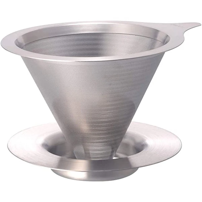 High Quality Funnel Dripper Brewer Stainless Steel Pour Over Coffee Dripper