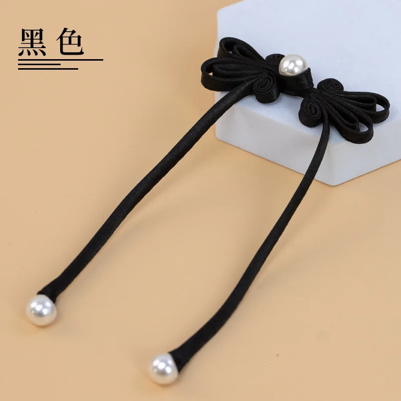 HMM Cheongsam tray long tail rabbit ear tassel Chinese hand-woven button Tang costume Hanfu decorative accessories