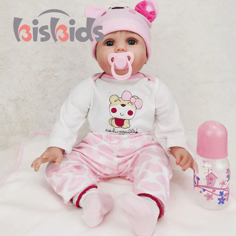 55CM High Simulation Reborn Toddler Dolls Full Silicone Recien Nacido Nina Newborn Baby Girl With Accessories