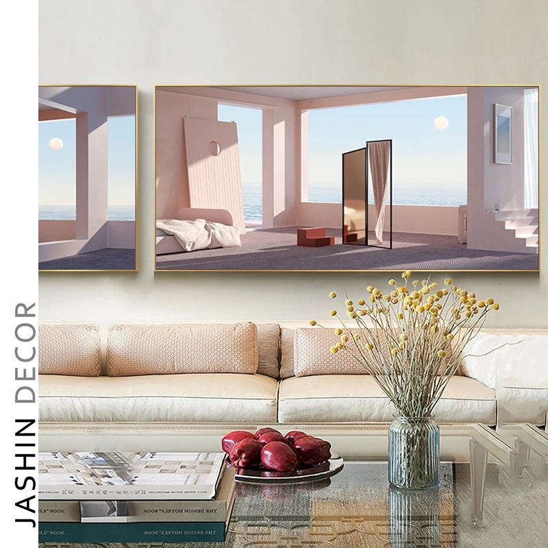 New Arrival Hot Style Luxury Home Decoration Pieces Glass Frame Wall Painting Pictures