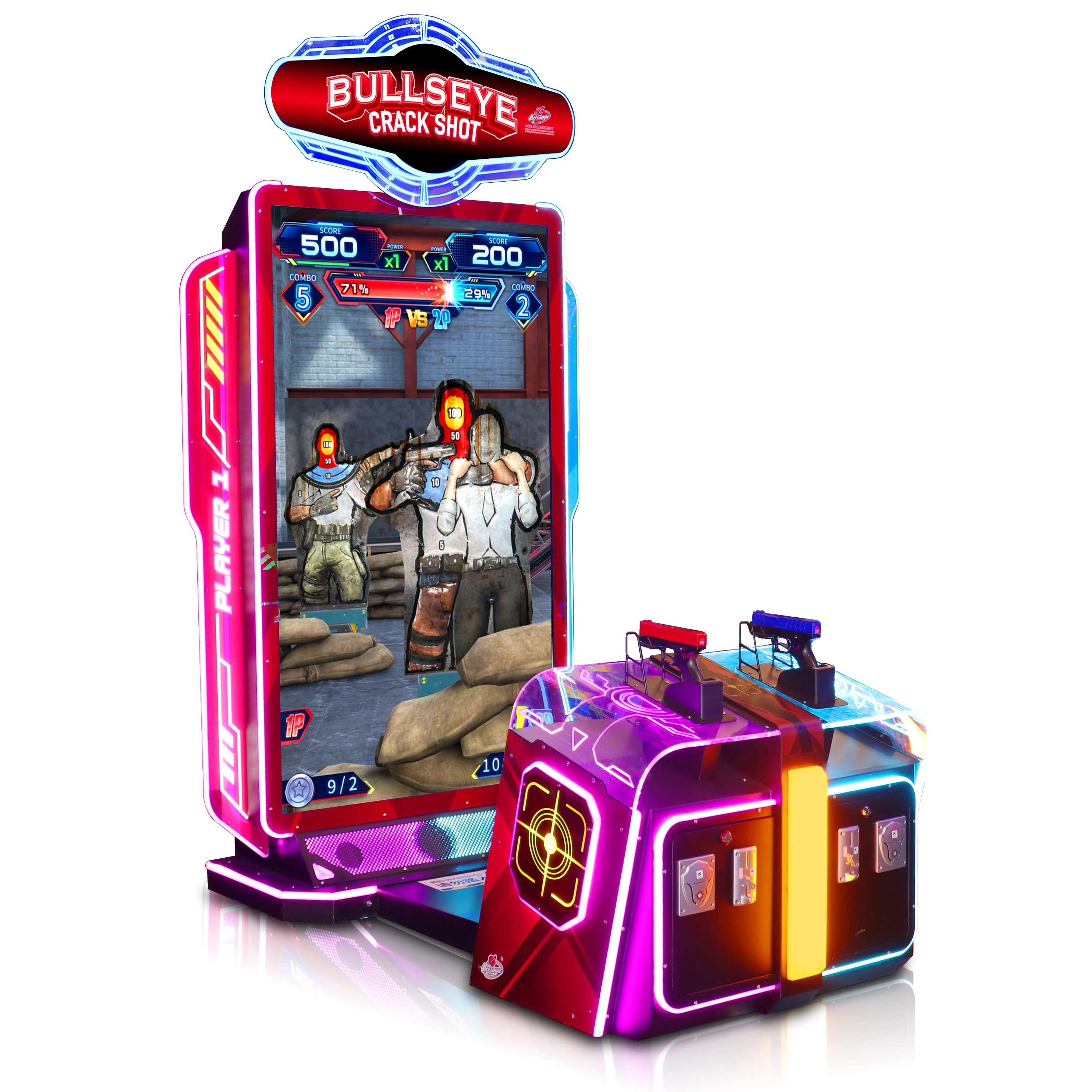 Bullseye Crack Shot аркадная игра, машина для искупления PK, стрельба из пистолета, игра для парка развлечений
