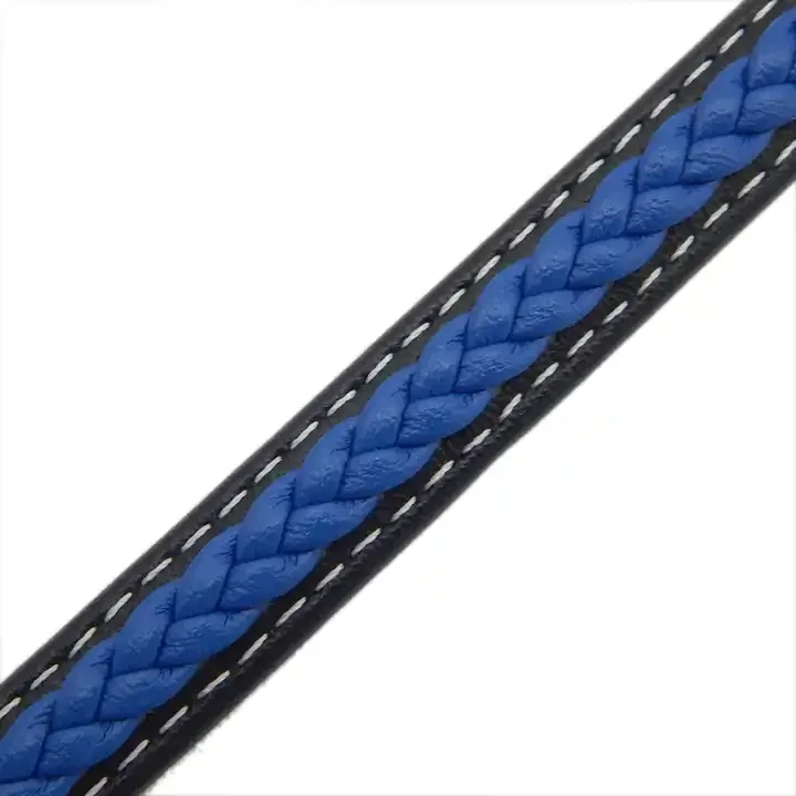 REAL BEST flat leather cord flat braided string for bracelets braided flat leather strips for bracelets making bracelet cord