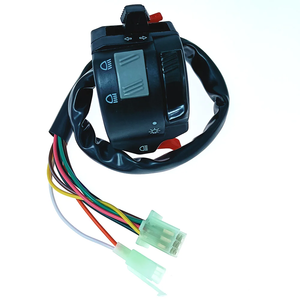 Aluminum Motorcycle Handlebar Handle Bar Switch Light ON OFF Button 5 Functions Control