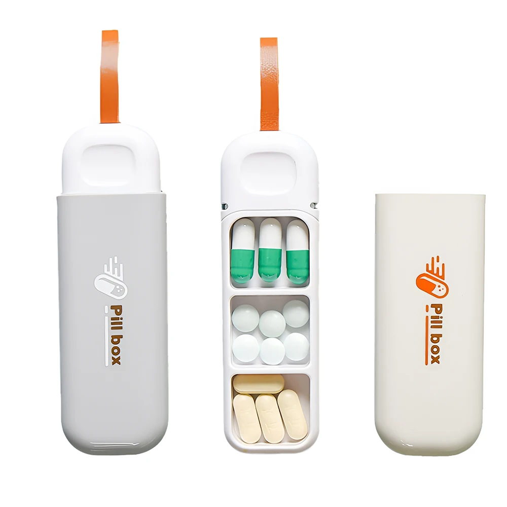 NBBLUESKY Wholesale Mini 3 Compartment New Style Cute Small Plastic Pill Box