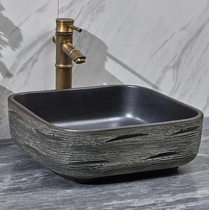 Chinese square shape ceramic washing hand sink