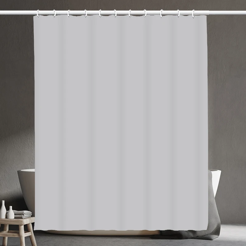 Hot Selling Custom Eco-friendly European Style Shower Curtain Gray PEVA Bathroom Plastic Curtain 180*180cm