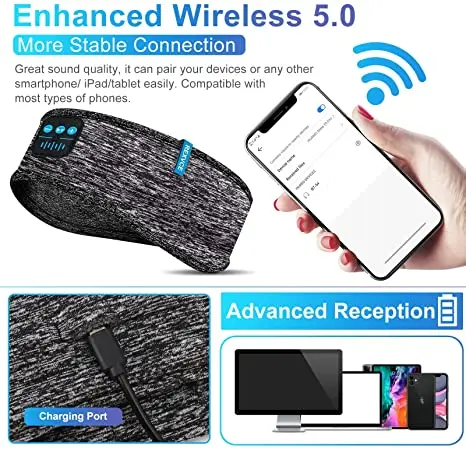 sleep headphone headband for running sleep music sleep headphone wirelessleep headphones eye mask