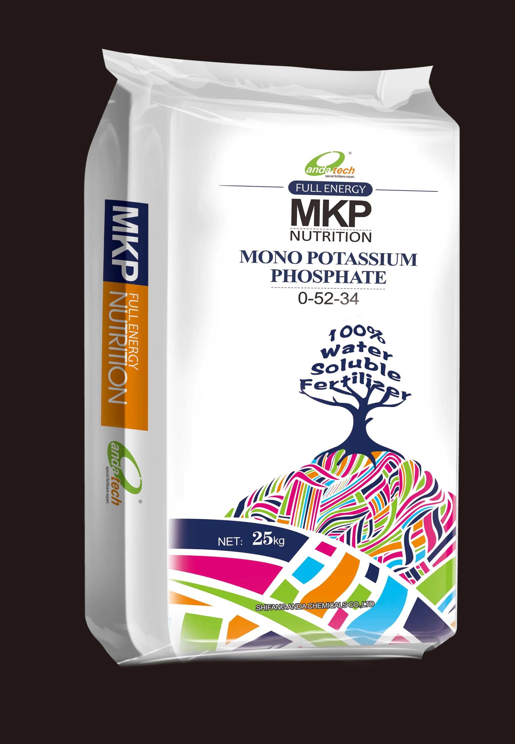 Anda Chemical, 21 год, Fosfato Monopotasico Precio Fosfato Monopotasico 0 52 34 REACH, сертифицированный Tech Grade MKP 00 52 34