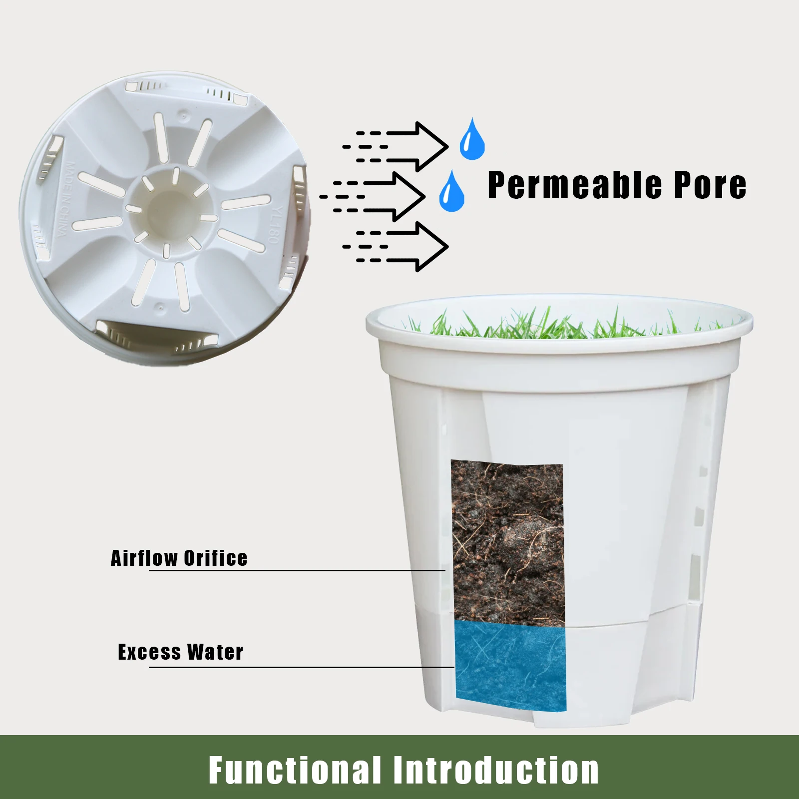 Wholesale Durable Plastic Transparent Orchid Flower Pot Plastic Planter Pots Self Watering Plant  Pots Clear Plastic