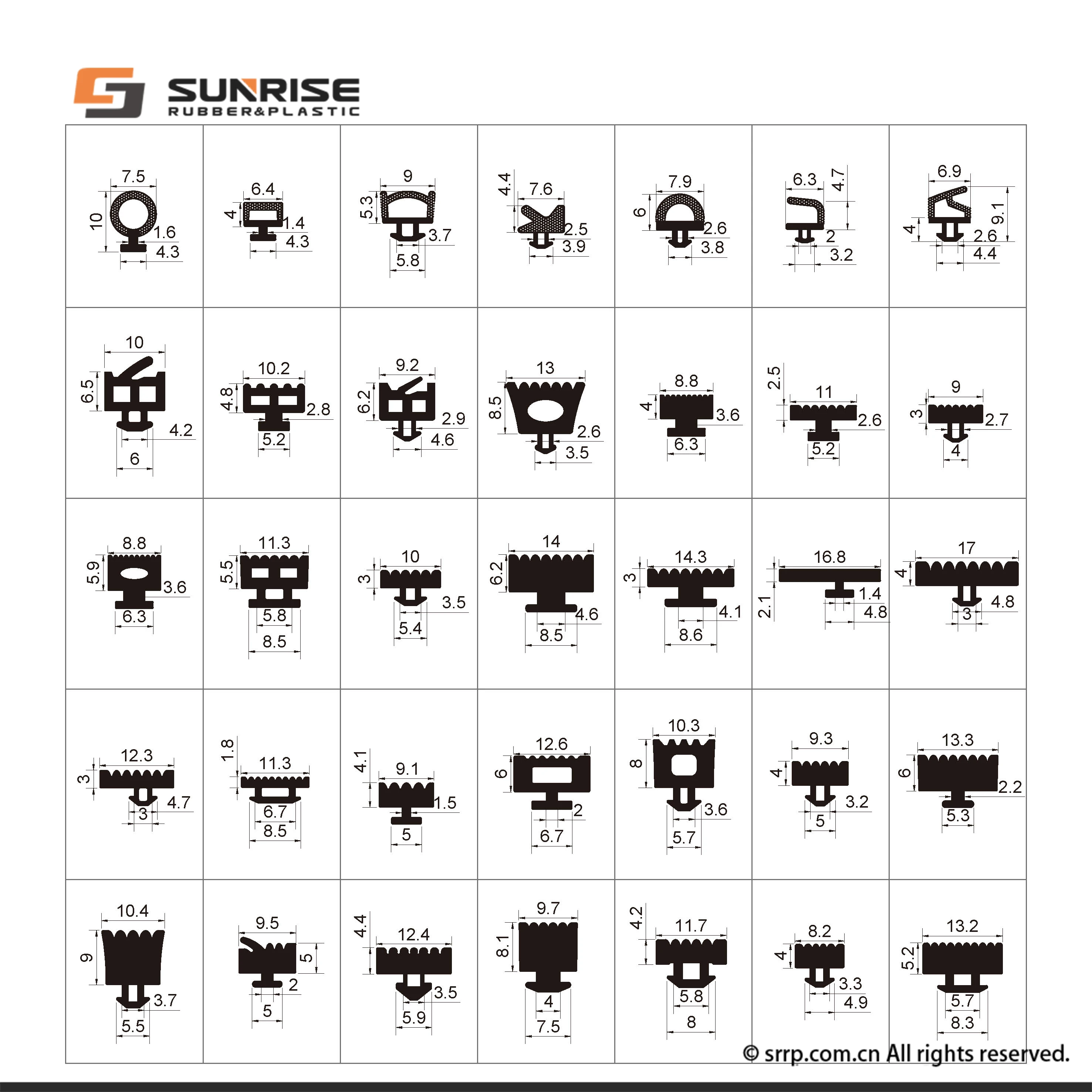Factory supply free mould windows doors Guard rubber Dense foaming Sponge co-extrusion weatherstrips