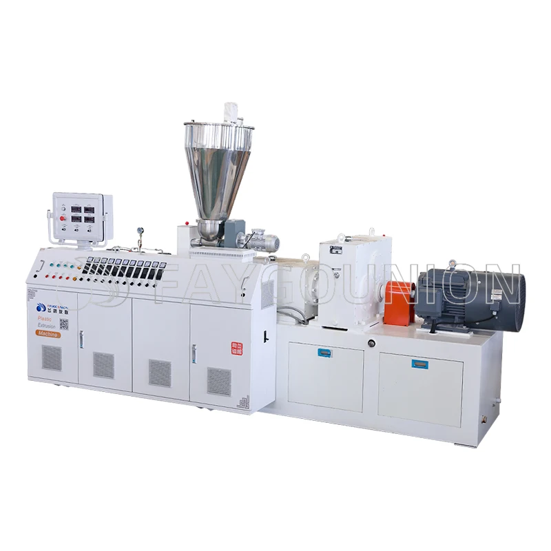 Faygo Union Outlet Plastic Pipe/Profile Making Machine lab scale twin screw extruder