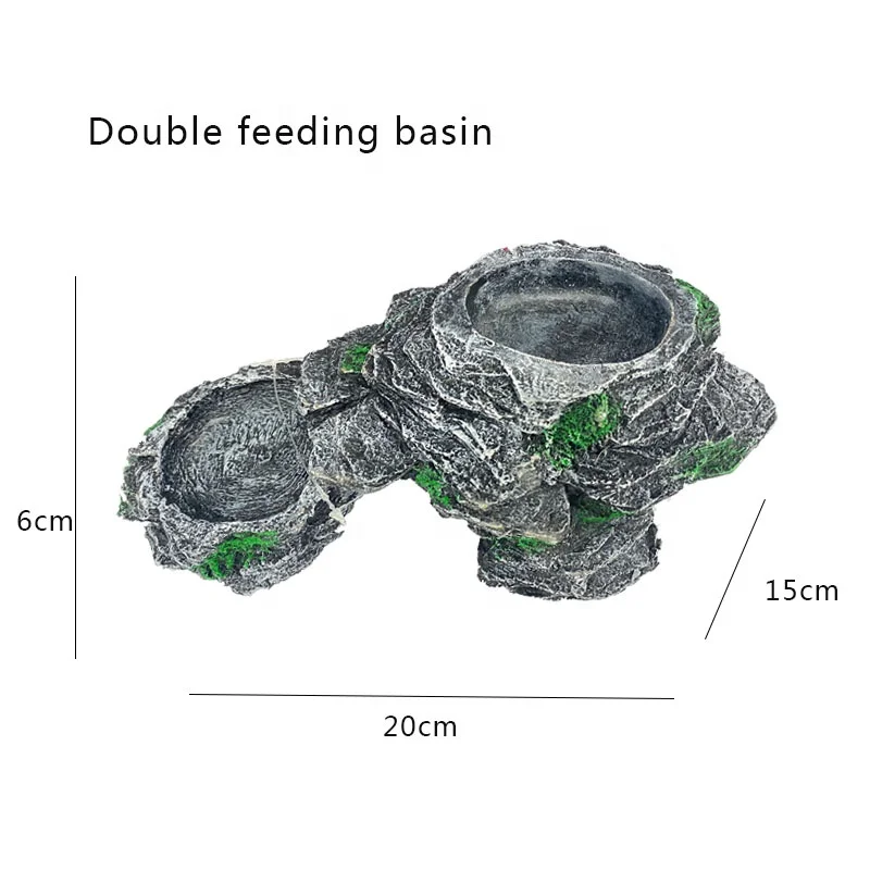 Aquarium decoration resin double feeding basin large terrace ladder turtle tank landscape crafts