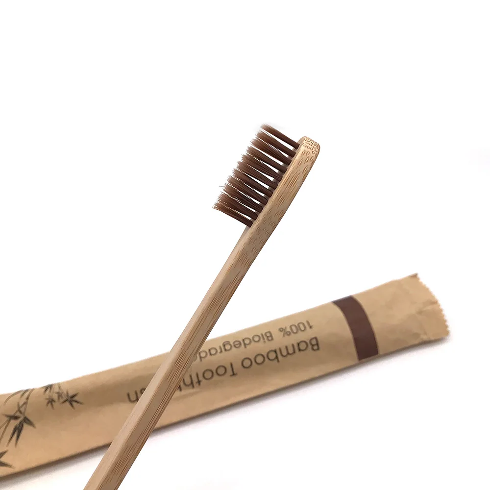 Биоразлагаемый натуральный одноразовый логотип для ухода за полостью рта cepillo de dientes взрослых Оптом бамбуковая Зубная Щетка