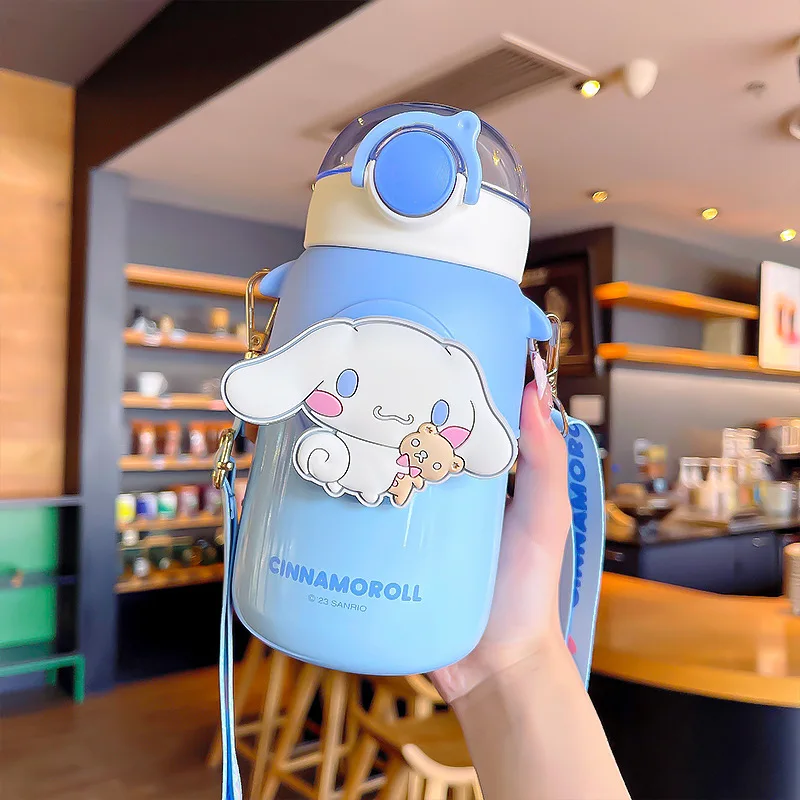 Water Bottle Sport Tour Outdoor Leak Proof Cup Cartoon Kuromi Pochacco Lovely Seal Child School Water Bottles Drinkware Cu