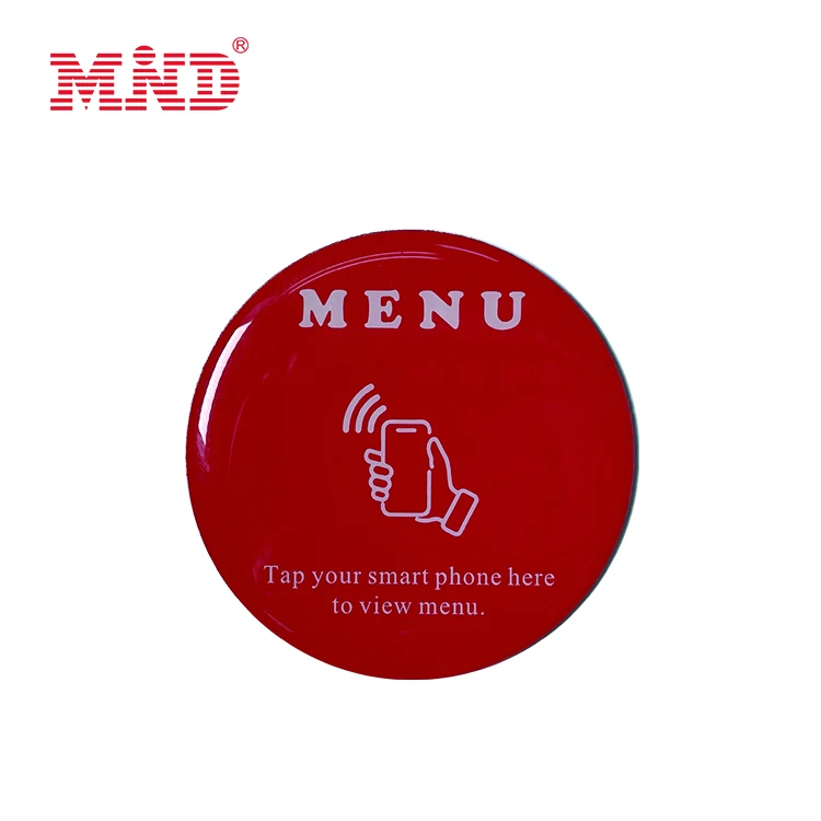 Big Size 60MM QR CODE Scannable Restaurant Menu Nfc Sticker For Social Media