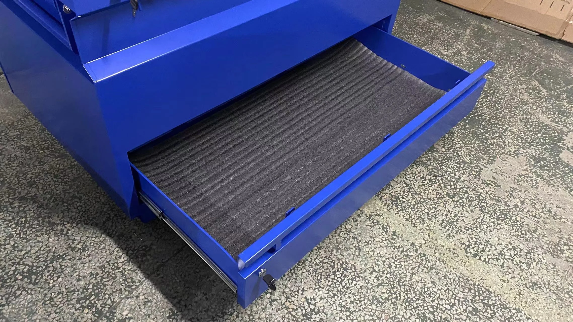 High Quality 1.5mm Galvanized Steel Job Box Waterproof Powder Coated Truck Tool Box with Drawer for Building Site Storage