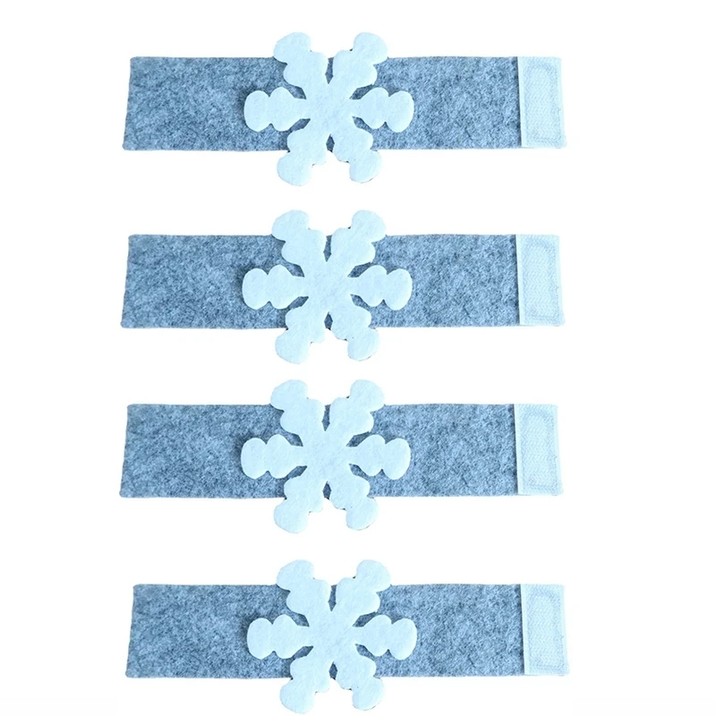 Christmas Snowflake Shaped Napkin Rings Tissue Napkin Buckles High Quality Small Fresh Wedding Party Event Table Decorations