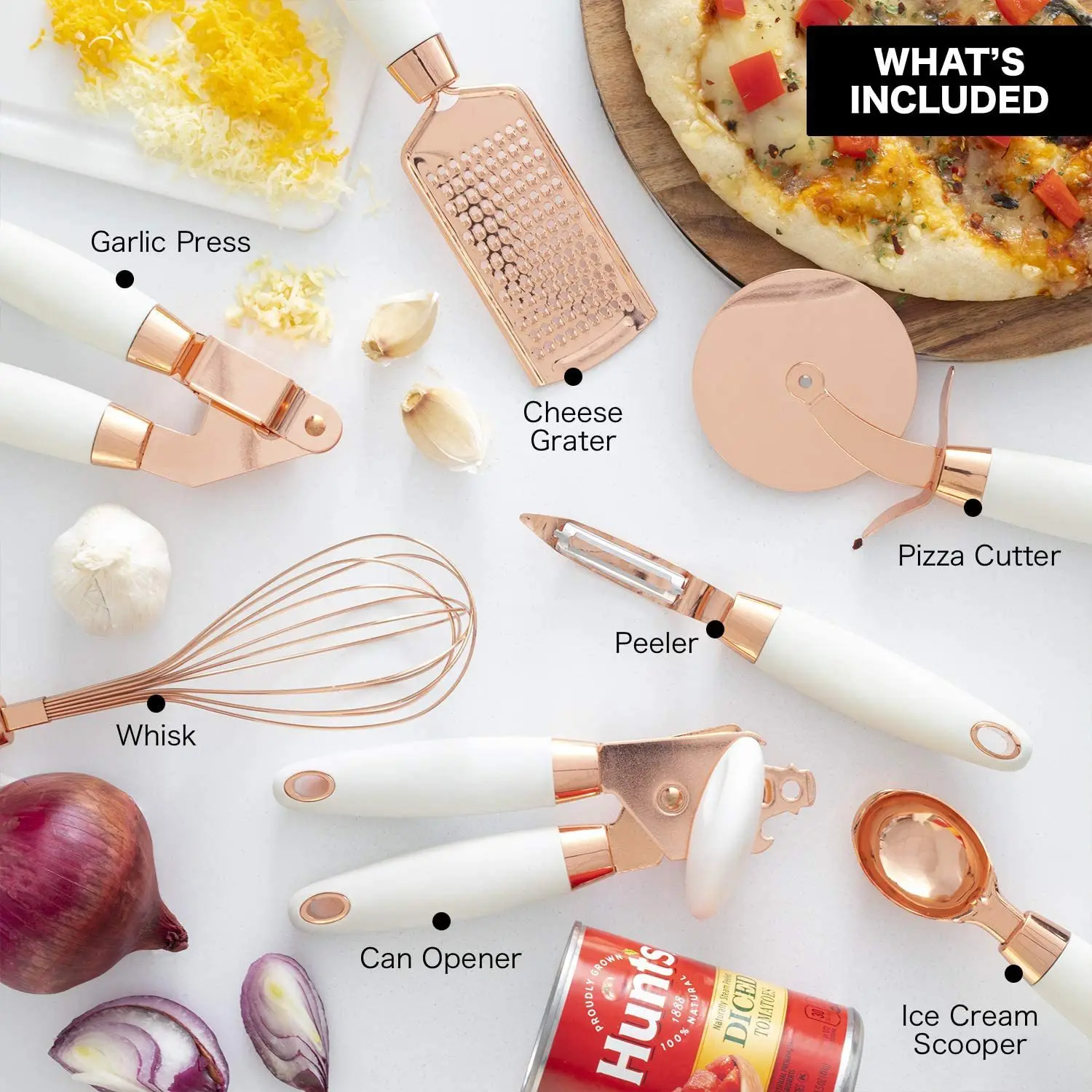 New Household Kitchen Gadgets Accessories Utensils Set With Soft Touch Handles 7-piece kitchen tools