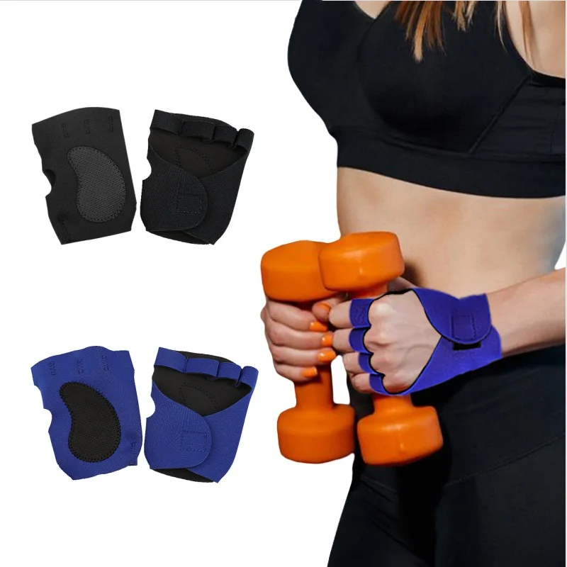 Wholesale Fitness Gymnastic Grips Hand Weight Lifting Palm Protectors Pads Breathable Non Slip Half Finger Gloves