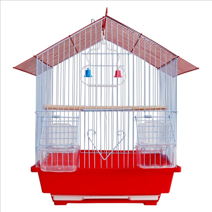 2022 NEW Low MOQ OEM birds cage with plastic trays metal parrot bird cage animal cages