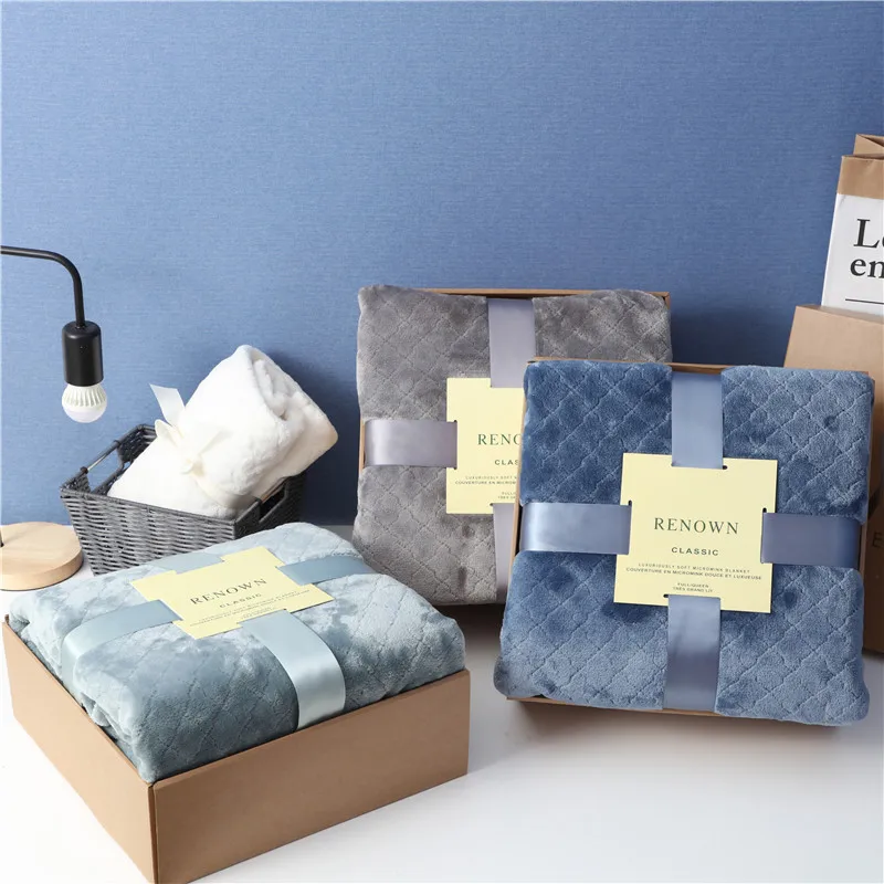 customized logo super soft warmer get well soon blanket