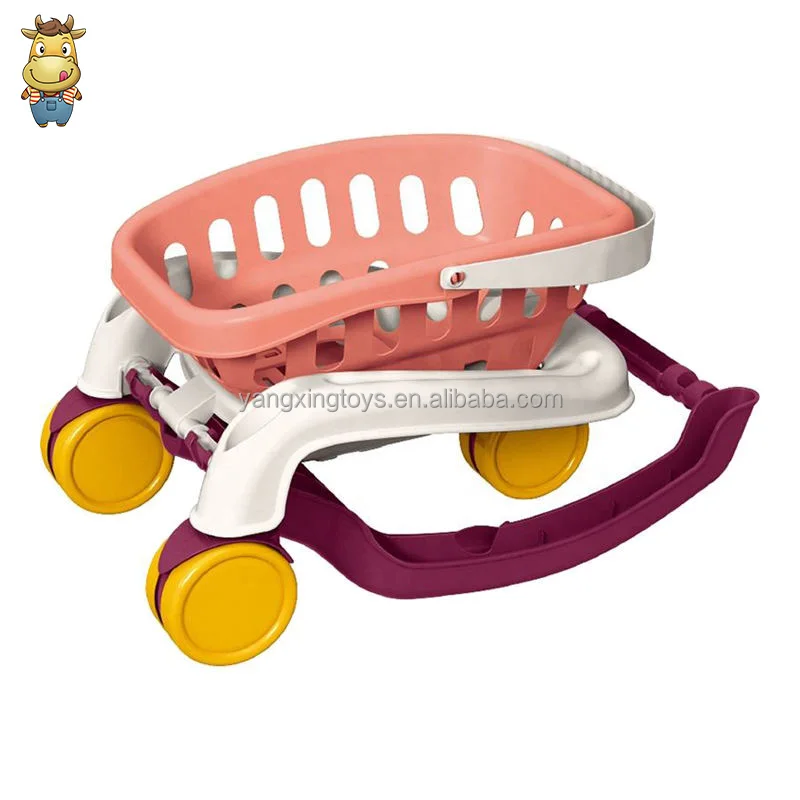 Kids Pretend Play Toy Supermarket Play Set Shopping Trolley Cart