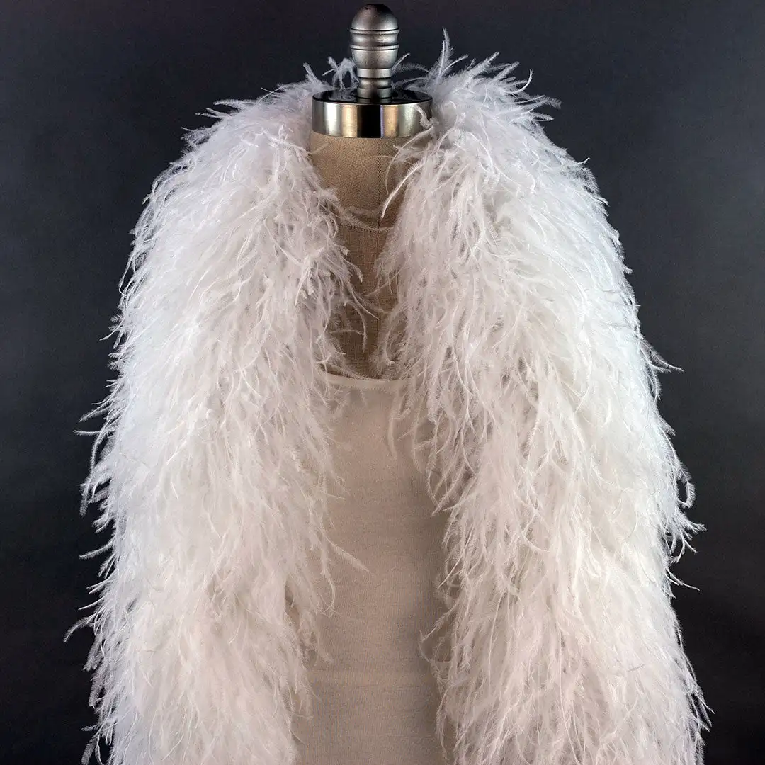 8-10cm 10ply cheap sale Feather Boas Ostrich Feathers Boa for  for Crafts pajamas wedding