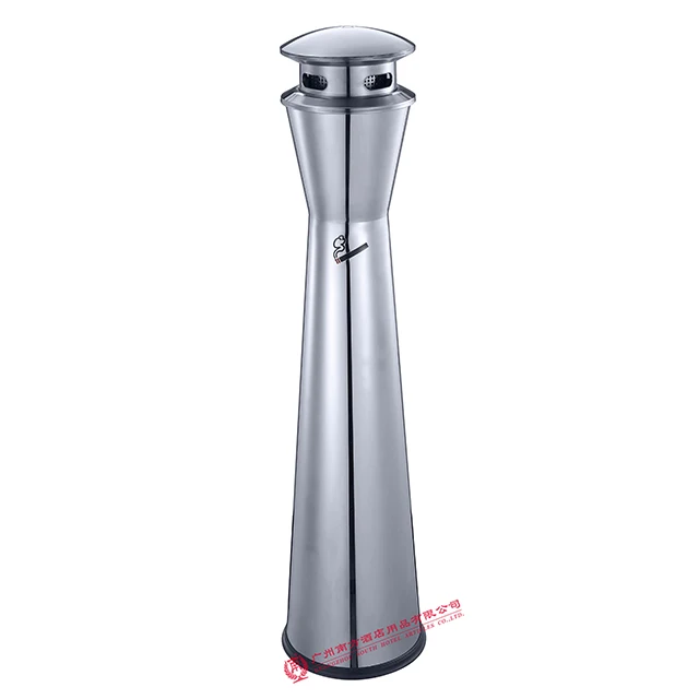 GNF Luxury stainless steel ground ash barrel/ Outdoor floor standing ashtray/stainless steel ashtray bin