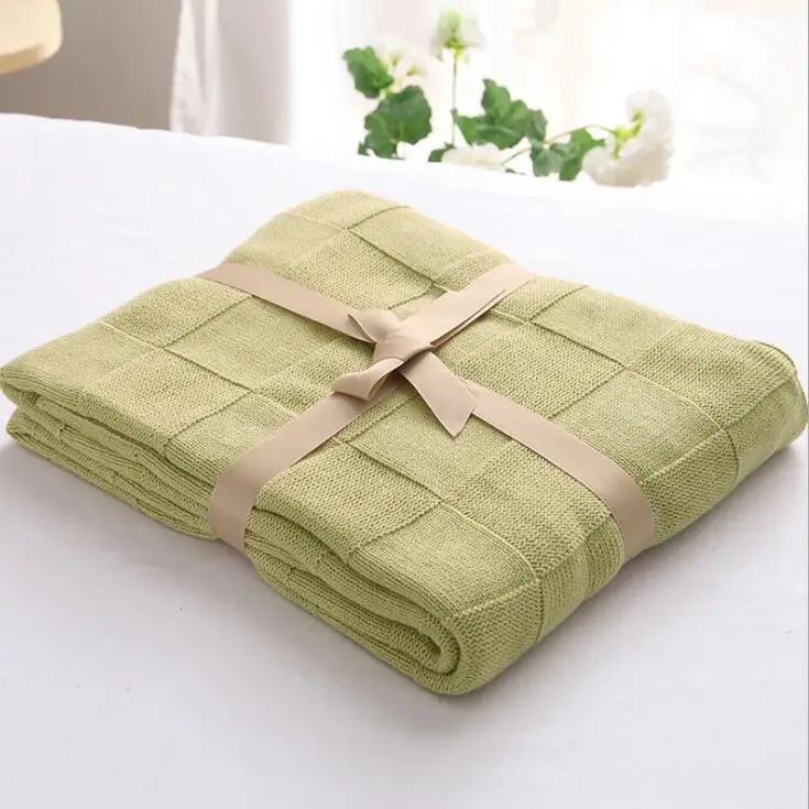 High quality cotton soft and comfortable photographic knitted blanket