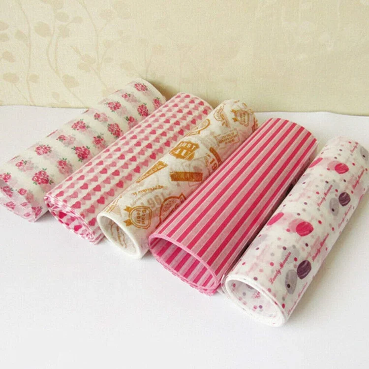 logo printed aluminum foil laminated paper hamburger wrapper