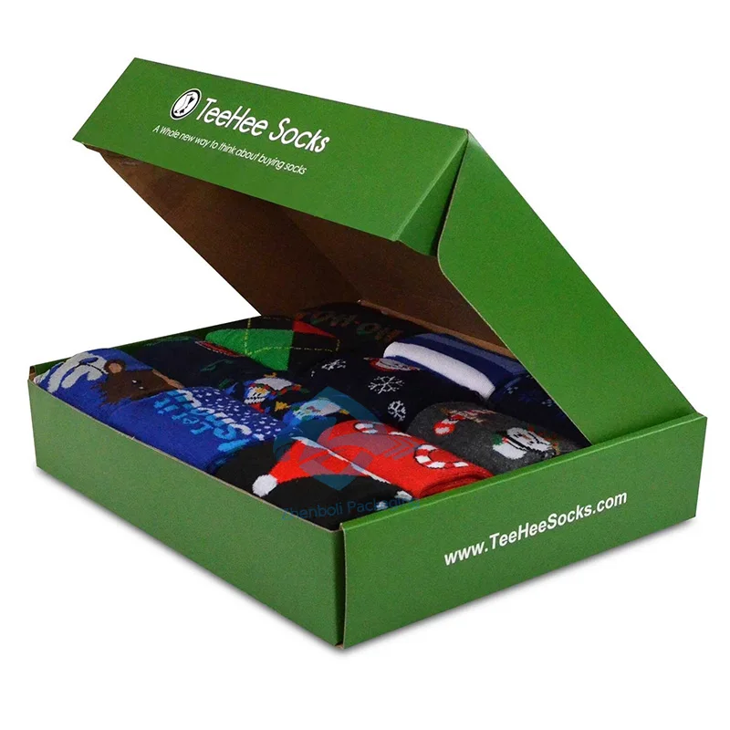 Custom Printed Sock Box Newest Fashion Colorful Custom All Over Print Carton Shipping Boxes For Socks