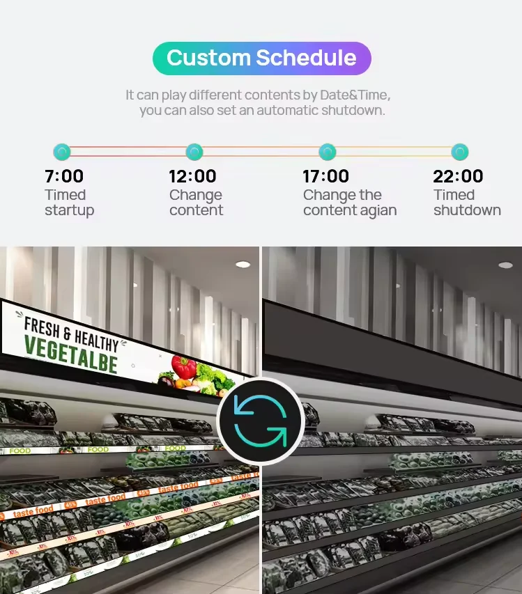 ODM OEM Wall hanging Semi-outdoor Airport Digital Signage Digital Shelf Edge Ultra Thin Advertising LCD Stretch Bar Display