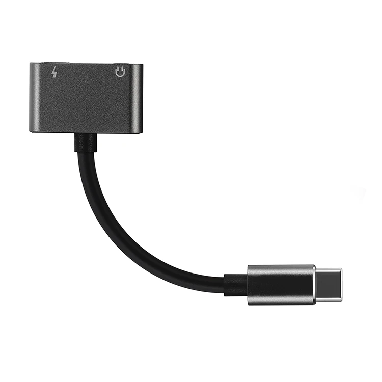 2 в 1 Тип c до 3,5 мм разъем для наушников и Тип c Женский аудио адаптер сплиттер для телефона