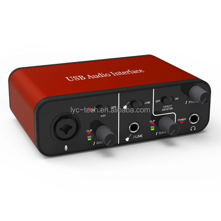professional studio audio interface recording microphone sound card pro pc mixer usb c live audio interface
