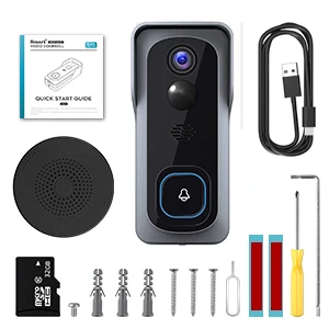 Official Original Tuya J1 Smart Visual Recording Two Way Audio Doorbell HD 2MP Wireless WIFI Night Vision Intercom Camera