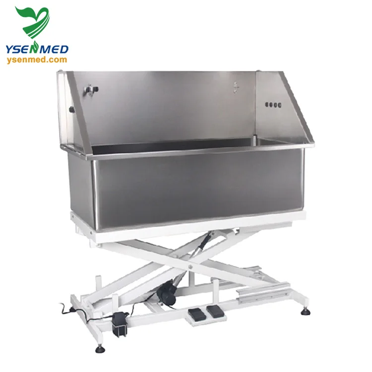 YSBTS-138E Medical galvanized walk-in Animal Cleaning tub Lifting Dog puppy