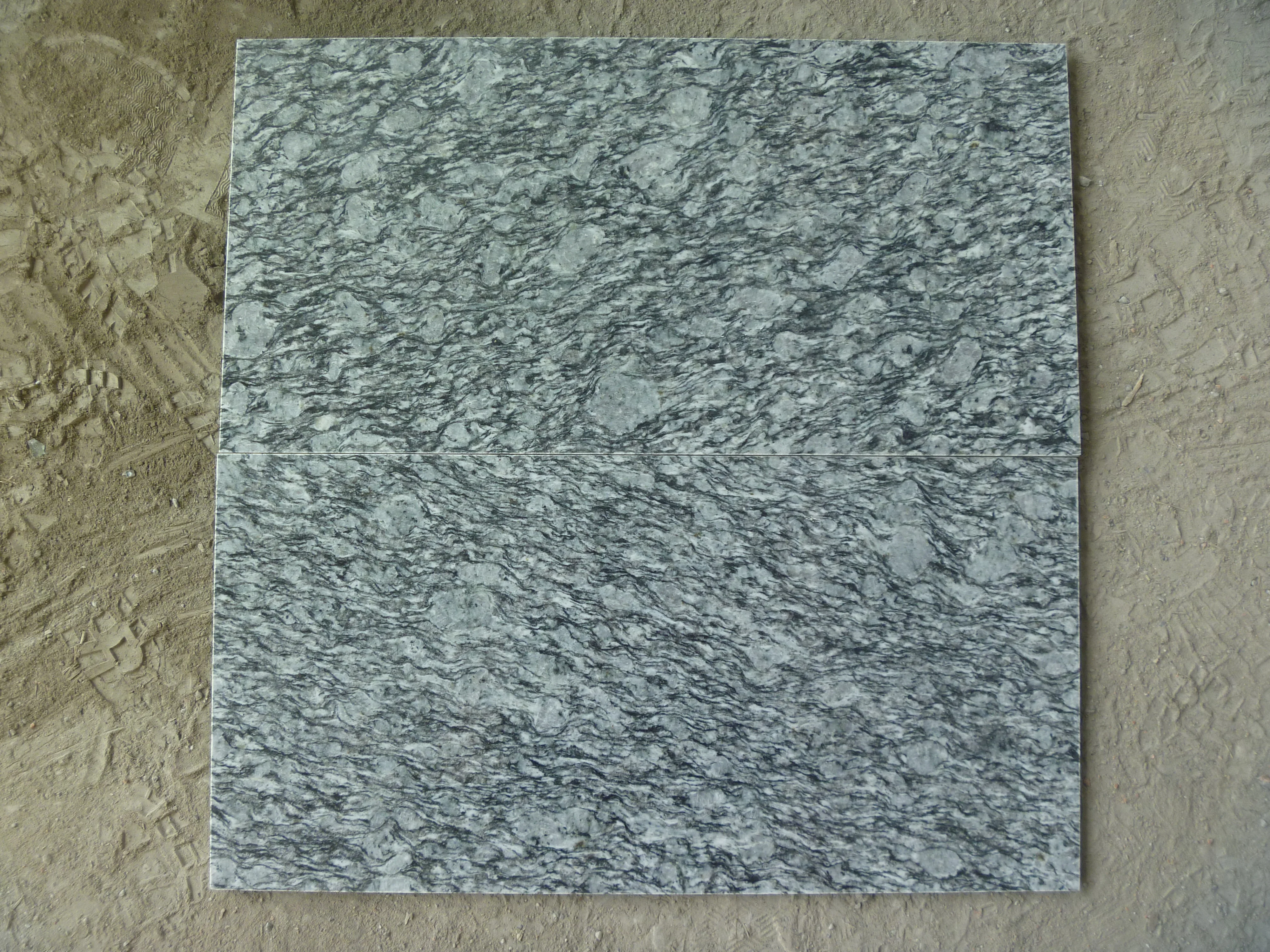 Polished Sea Wave Seawave White Granite Slab