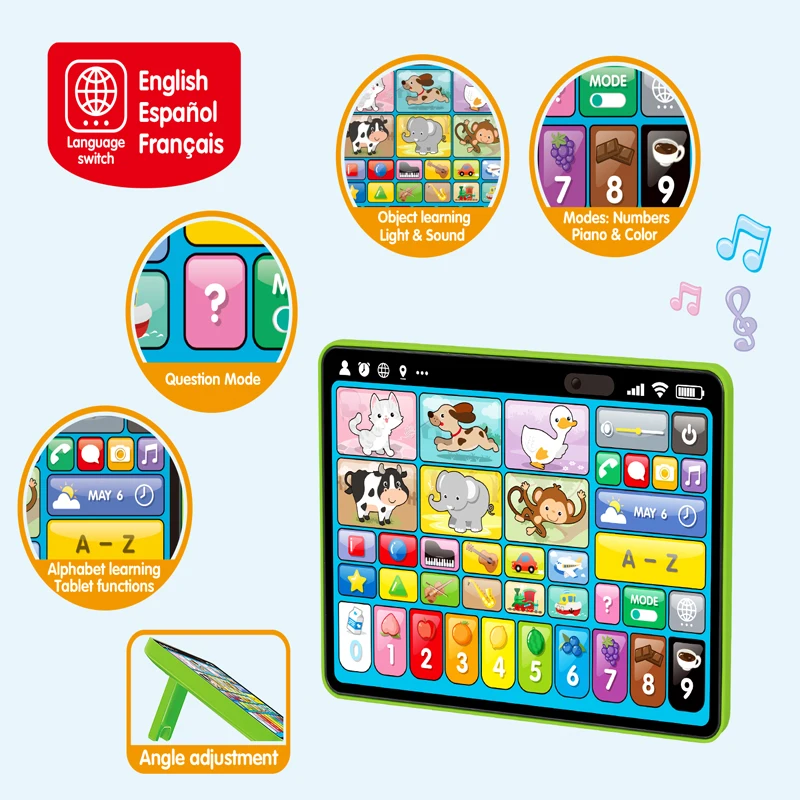 FiveStar Original Manufacturer Multifunctional Learning Tablet Reading Pad Machine Three Languages Preschool Children Toy
