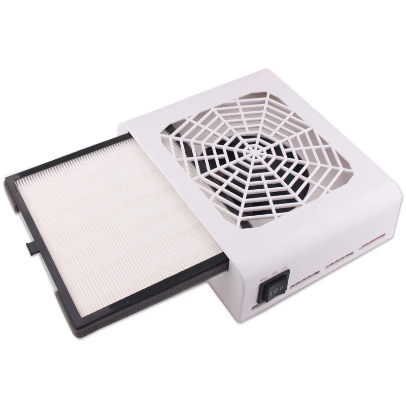 40W Nail Vacuum Cleaner Manicure Machine Tool With Remove Filter Strong Power Nail Dust Collector Nail Extractor Fan